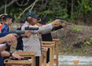 Polres Barsel Gelar Latihan Menembak